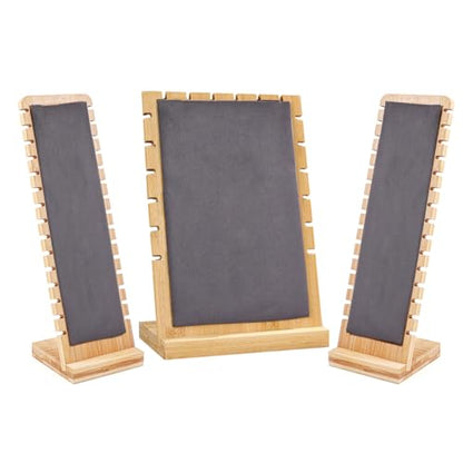 Necklace Display Stands for Selling Necklace Holder Set 3PCS Gray - color: Gray
