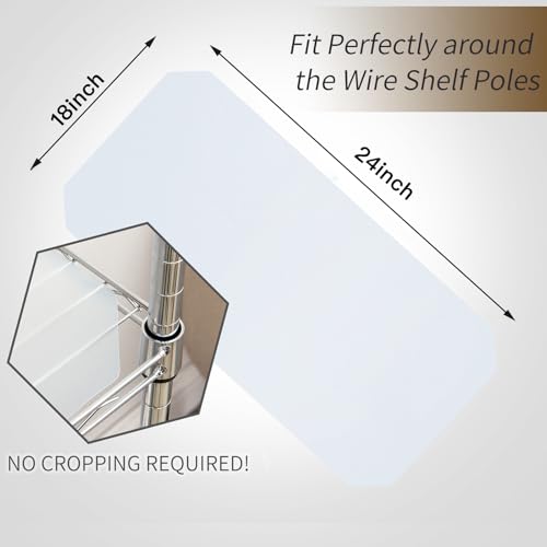 Poofzy Wire Shelf Liner 18" x 24", Set of 5 Clear - color: Clear, size: 18"x24" 5pcs