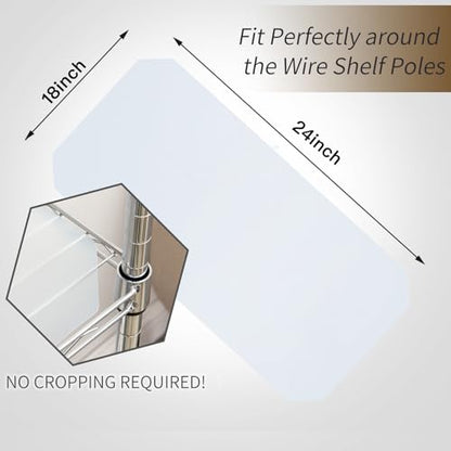 Poofzy Wire Shelf Liner 18" x 24", Set of 5 Clear - color: Clear, size: 18"x24" 5pcs