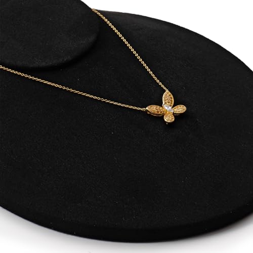 Oirlv Necklace Holder Bust Velvet Jewelry Display Necklace Display for Vendors Display Pendant Display Stand Black - color: Black