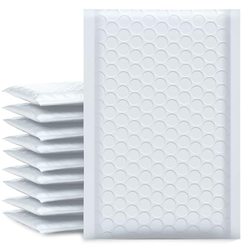 UCGOU Bubble Mailers 4x8" White 50 Pack Usable Size 4x7" Padded Envelopes - color: White, size: 4x8" 50PC