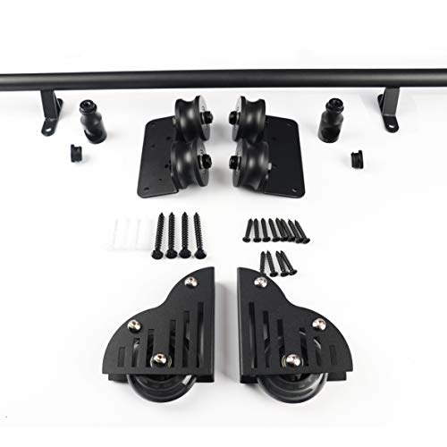 Serene Rolling Ladder Hardware Library Sliding Ladder Hardware Kit with 39'' (1000mm) Round Track/Rail - size: 3.3FT Hardware kit