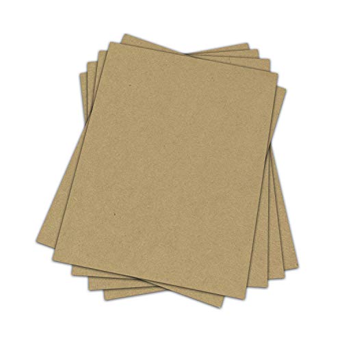 25 Sheets of Chipboard, 30pt (Point) Medium Weight Cardboard .030 Caliper Thickness, Craft and Packing, Brown Kraft Paper Board (5 x 7) - size: 5 x 7