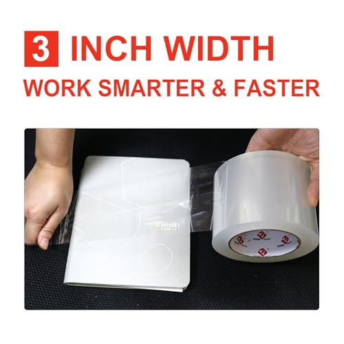 BOMEI PACK 3 inch Wide Clear Packing Tape, 3 inch x 110 Yards (330ft), Industrial Grade 3'' Heavy Duty Shipping Tape Refills for Box Office Moving, Packaging and Mailing - size: 3 inch x 110 yards