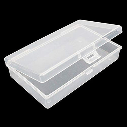 Goodma 8 Pieces Rectangular Clear Plastic Organizer Box, 135 x 80 x 30 mm - size: 135 x 80 x 30 mm