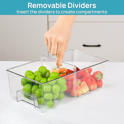 Vtopmart Clear Stackable Storage Drawers, 7 Pack Multi Size Set - style: 1 Wide+2 Medium+4 Small