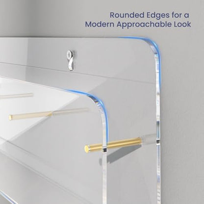 HIIMIEI Brochure Holder Wall Mount, 2-Pack Acrylic Modular Flyer Rack - size: 5 Slots