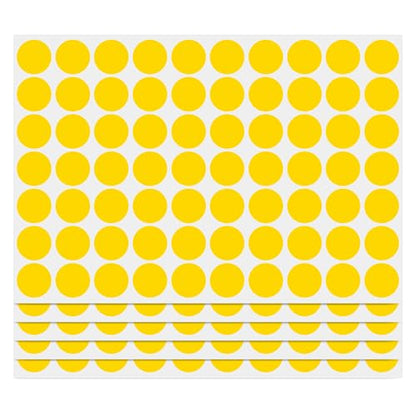 PARLAIM 3/4 Inch Coding Circle Sticker Labels,Pack of 1050 Round Color Code Dot Labels Stickers for Home Office Marking,Organizing(Yellow) - color: Yellow