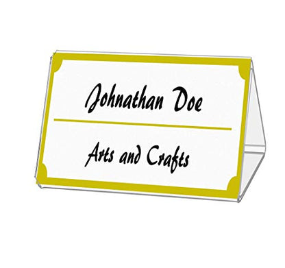 Three Sided Sign Holder 5 x 7 Inch Multi Panel Layout Table Tent Display Documents Itinerary Agenda Office Hours Instructions Clear Acrylic in Offices Workplaces Libraries by Marketing Holders