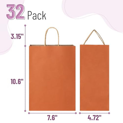 Mr. Pen- Paper Gift Bags with Handles, 32 Pack, 7.6" x 4.7" x 10.6" - color: Multicolor, size: 32 Pack