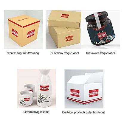 2" x 3" Fragile Stickers for Shipping and Moving Please Handle with Care Fragile Thank You Do Not Drop, Warning Stickers Fragile Labels, Permanent Adhesive(500 Labels, 1 Roll)
