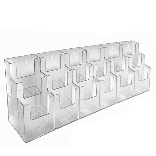 Azar Displays 252821 Three-Tier 18-Pocket Trifold Brochure Holder - size: 3 Tier 18 Pocket