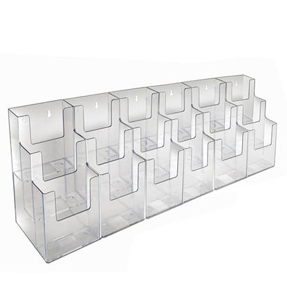 Azar Displays 252821 Three-Tier 18-Pocket Trifold Brochure Holder - size: 3 Tier 18 Pocket