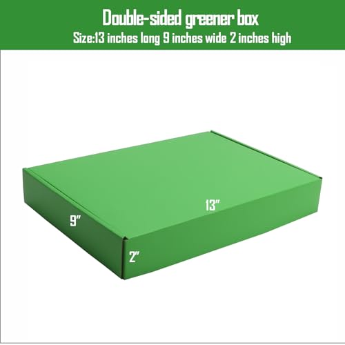Dark Green Shipping Packaging Box Mailer E-Commerce Packing 20Pcs13×9×2Inch - color: Dark Green