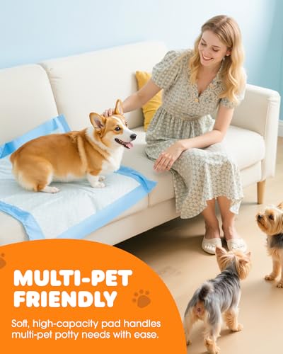 Powools Puppy Pads, 22 x 22 in, Super Absorbent, Spill-Proof, 150 Packs - size: 22" × 22" - 150 Packs