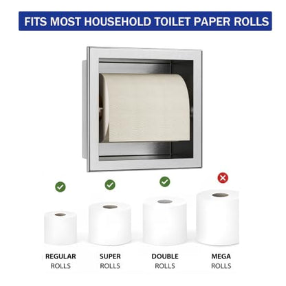Toilet Paper Holder for Bathroom Renovation - color: Silver