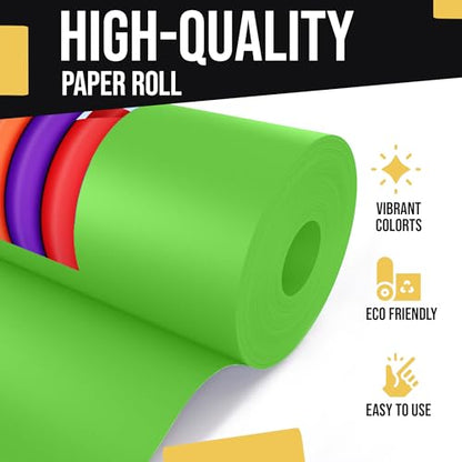 Crown Display Lime Green Kraft Paper Roll - 17.75" X 1320" (110' Ft) - Wrapping & Packing Paper - Craft Supplies - color: Lime Green, size: 17.75" x 1320"