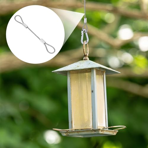 PATIKIL 5" Safety Cable Lock Security Wire Ropes w 10 Spring Buckle 5Pcs - color: Clear, size: 5 Inch