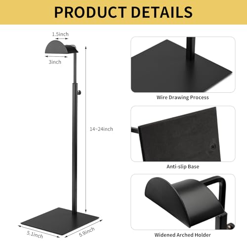 3 Pack Purse Display Stand,Black Handbag Display Stand,Adjustable - color: black
