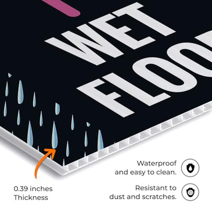 Caution Wet Floor Umbrella Sidewalk Sign Kit, 24x36 Inches Replacement Panels 2-Pack Corrugated Plastic USA Made - size: 24x36 Inches, style: 2 Pack - Replacement Panels
