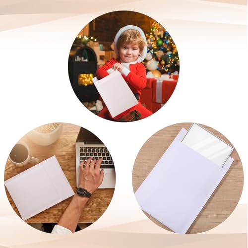 50 Pcs Kraft Bubble Mailers 3 Size Padded Envelopes, White - color: White