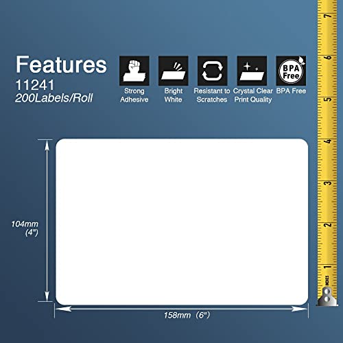 BETCKEY Replace for Brother DK-1241 4 x 6 inch Light Blue Labels[1 Roll] - color: Blue, size: 1241 [4 in x 6 in]