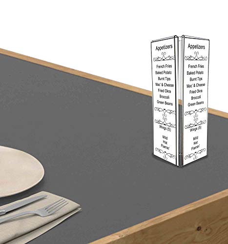 Sign Holder 4" x 9" Three Sided Table Tent POP Signs Restaurant Menu Display Frame Materials Tall Clear Acrylic Display Countertop Printed Material Advertisements Drink Specials by Marketing Holders - size: 4" x 9"