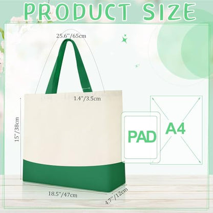 Epakh Canvas Tote Bags Bulk 18.5 x 15 In - color: Red Green Color