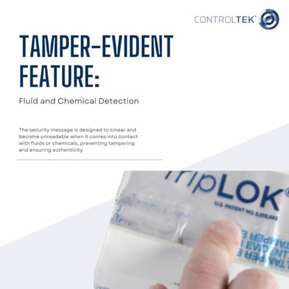 ControlTek TripLok Tamper-Evident Deposit Bags, 12" x 16", Clear, 100 Bags