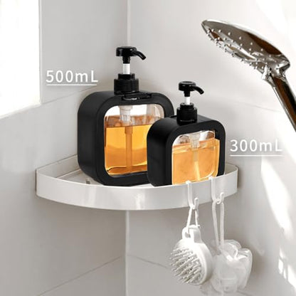 Soap Dispenser, Multifunctional, Bathroom & Kitchen, Liquid Dish Wash One-Hand Dispensing, Black, 17oz - color: Black, 17oz