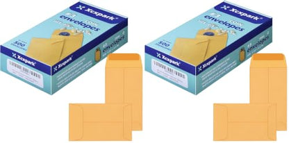 Xxcxpark 500 PCS #3 Coin Envelopes, 2-1/2” x 4-1/4” inches Brown Kraft Envelopes Classic Small Parts Envelopes with Self Adhesive Gummed Flap for Coins, Cash, Credit Cards, Seeds (Pack of 2) - color: Brown, size: 500 PCS #3 (2.5" x 4.25") (Pack of 2)