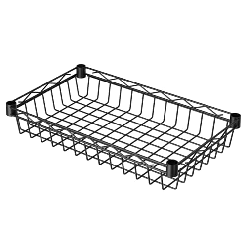 SINGAYE 6 Tier Shelf Wire Shelving Adjustable Storage Shelves Basket Rack - color: Black, size: 6-Tier[17"Dx12"Wx63"H]