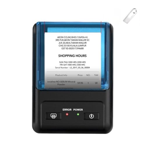 NOT for iphone/ipod/tablet/ipad/MAC,Bluetooth Receipt Printer, 58mm Mini Wireless POS Thermal Printer for Restaurant sales retail,portable pocket bill ticket receipt printer,only fit android/Windows