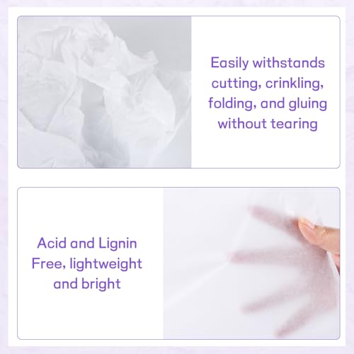 Simetufy 32 Sheets 24" x 36" White Tissue Paper for Gift Bags - color: white, size: 32 sheet (Pack of 1)