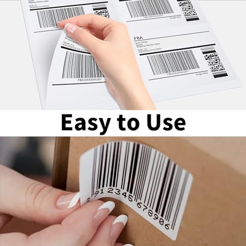 BESTEASY 3-1/3 X 4 Inches Shipping Address Labels, Thermal Sticker Labels, 6 up Self Adhesive Sticker for Laser and Inkjet Printer, 500 Sheets 3000 Labels - size: 500 sheets, style: 6 up-3-1/3" x 4"