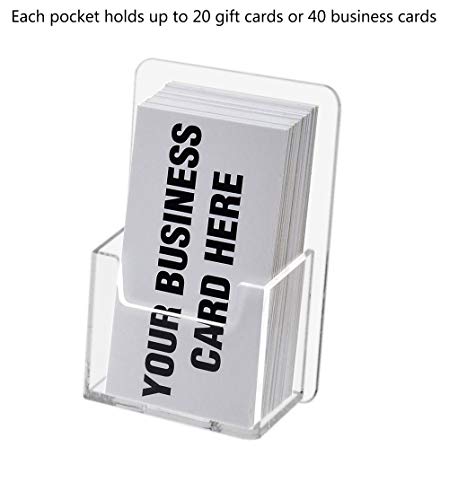 Marketing Holders 2 Pack Business Card Holder Wall Mount for 2" x 3.5" Vertical Contact Cards Hanging Hardware Included Use for Building Lobby Trade Show Real Estate Agents Professional Clear - size: Vertical Wall Single