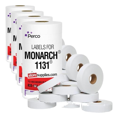 Pricing Labels for Monarch 1131 White - 20,000 Labels w/ 8 Rolls Value Pack, 1 Sleeve - Made in USA (Pack of 4) - color: White, size: 1 Sleeve (Pack of 4)