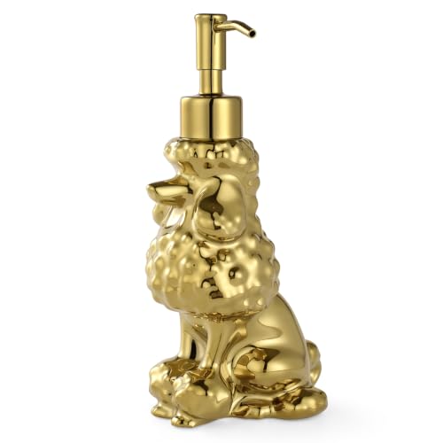 Gold Poodle Hand Soap Dispenser Lotion Diapenser Dog Lover Gift - color: Gold