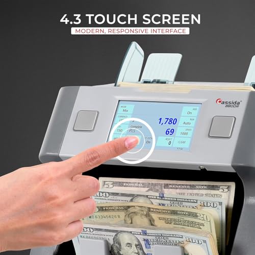Cassida Money Bill Counter I Business Grade I 1,200 Notes/Min I 8800R V2 - size: Large (8800R-V2)