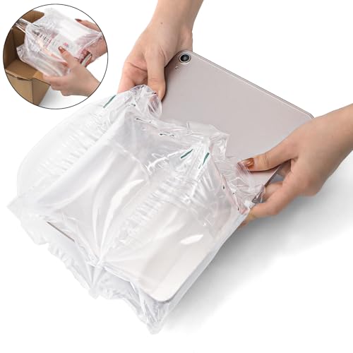 Tebery 400 Count Air Pillows for Shipping, 4.72"x7.87" Inflatable Air Cushioning Bags Roll with Pump, Reusable Packing Filler Materials, Leak-Proof Purse Stuffing Supplies for Shape