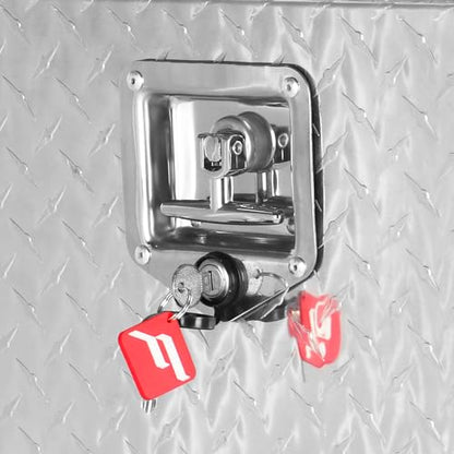FORWODE 36 Inch Underbody Truck Tool Box Aluminum Trailer Toolbox Silver - color: Silver, size: 36x17x18 inch