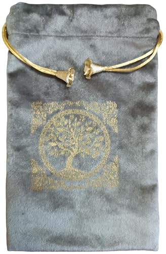Indian Consigners Soft Velvet Pouch for Tarot, Altar, Rune, Gift, Crystal, jewelry Wrap Bags for Precious, Sacred and Spiritial Items (Silver) - color: Silver