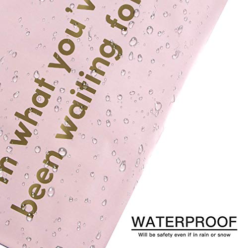 RUSPEPA Poly Mailer Shipping Bag with Self Sealing, Business Text Printed Design 2.3 Mil Heavy Duty Self Seal Mailing Envelopes, 100 Pack 10 x 13 inches, Pink - color: Pink, size: 10 x 13 inches