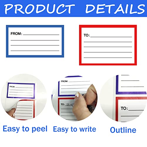 to from Return Address Mailing Labels 120 Pcs Blank Mail Shipping Label