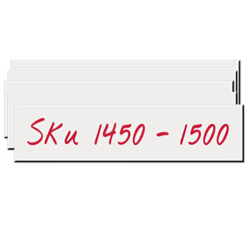 Write-On Magnetic Rack/Shelf Labels 4 x 1/10/Pk - Made in the USA! - size: 4" x 1"