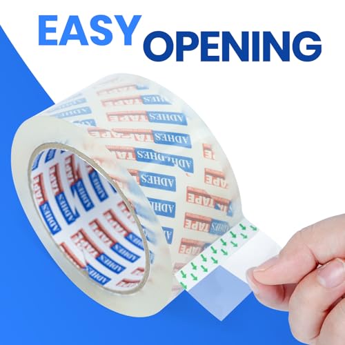 ADHES Packing Tape Shipping Tape Packaging Tape for Moving Boxes Heavy Duty - color: clear, size: 1.88in x 60yd x 2.7mil