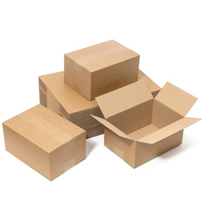 Mefleet 10x7x5" Shipping Boxes 50 Pack Corrugated Cardboard Box Brown - size: 10x7x5 inches (50 Pack)