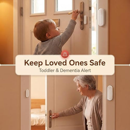 Door Chime, Upgraded Wireless Door Alarm Opened, Magnetic Contact Sensor