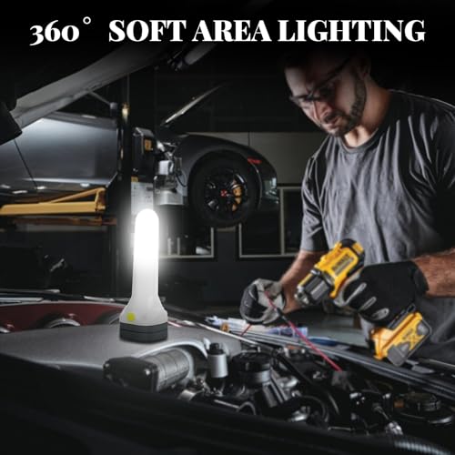 Rechargeable Flashlight High Lumens, 3-in-1 Spotlight Floodlight Strobe
