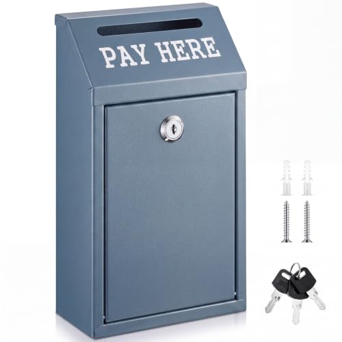 Yaocom Metal Money Cash Box,Century Blue,10.2 X 5.7 X 2.8 Inch - color: Century Blue, size: 10.2 x 5.7 x 2.8 Inch